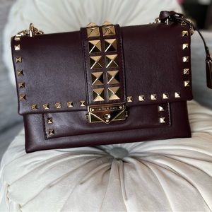 Never Used MK Studded CeCe Bag. Medium size. Burgundy. 100% Real Leather